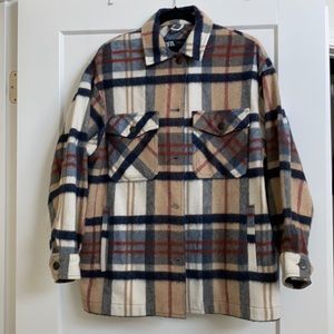 Zara Plaid Shirt Jacket
